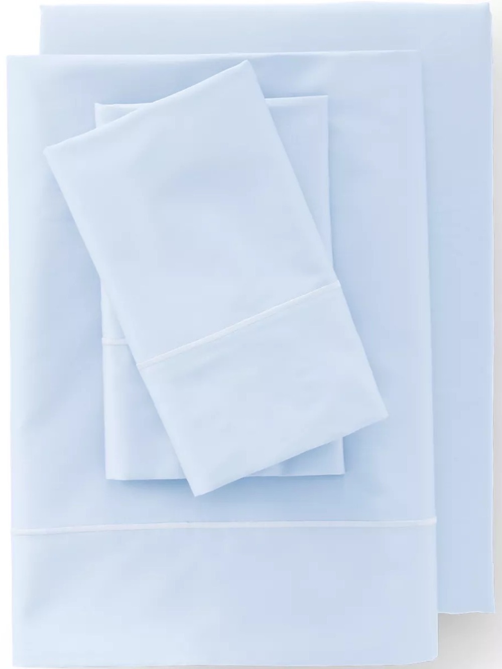 Land's End new King sheet set crystal Lake blue Supima Cotton silky king size